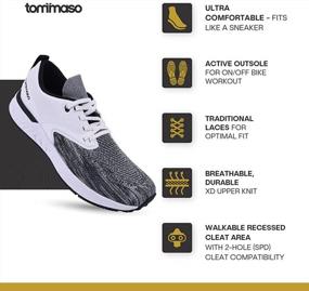 img 3 attached to Women'S Cycling Shoes Bundle: Tommaso Capri Knit With SPD Compatibility For Indoor Cycling - Walkable Design In White, Grey, Pink, And Black