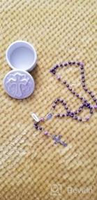 img 5 attached to Hedi 6Mm Purple Color Pearl Beads Rosary With 6Pcs Our Rose Our Facther Beads