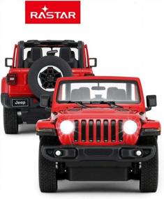 img 3 attached to RASTAR 1:14 Внедорожник с дистанционным управлением Jeep Wrangler JL RC Car, пружинная подвеска и открытая дверь игрушечного автомобиля для детей и взрослых, 2.4Ghz RED