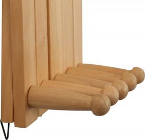 img 1 attached to Maximize Your Wall Space With WEBI'S Expandable Wooden Wall Hanger - Perfect For Coats, Hats, And More!