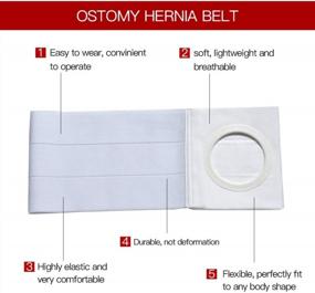 img 2 attached to Men Or Women Medical Ostomy Belt Ostomy Hernia Support Belt Abdominal Stoma Binder Brace Abdomen Band Stoma Support (Hole 3.14") For Colostomy Patients To Prevent Parastomal Hernia Stoma Opening (L)