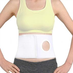 img 4 attached to Men Or Women Medical Ostomy Belt Ostomy Hernia Support Belt Abdominal Stoma Binder Brace Abdomen Band Stoma Support (Hole 3.14") For Colostomy Patients To Prevent Parastomal Hernia Stoma Opening (L)