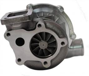 img 2 attached to Oil-Cooled T04E/T3/T4 Turbocharger With 5-Bolt Downpipe Flange, .63 A/R And .50 A/R For Boost Stage, Ideal For 400+HP