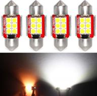 upgrade your car lighting with phinlion's super bright de3175 led bulbs - 500 lumens, 3030 6-smd festoon, pack of 4 logo