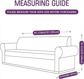 img 2 attached to TAOCOCO 4 Seater Couch Slipcover Sofa Protector Furniture Cover W/ 2 Pillowcases - Polyester-Spandex Fabric (95”-118”, Rebecca Purple)