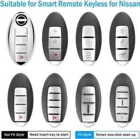 img 3 attached to 🔑 Protect and Enhance Your Nissan Key Fob: COMPONALL Cover for Altima, Maxima, Rogue, Armada, Pathfinder