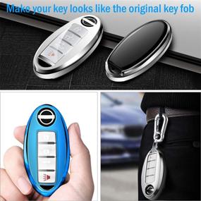 img 2 attached to 🔑 Protect and Enhance Your Nissan Key Fob: COMPONALL Cover for Altima, Maxima, Rogue, Armada, Pathfinder