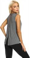 stay cool and comfortable during the workout: loose fit racerback tank tops with mesh back for women' logo