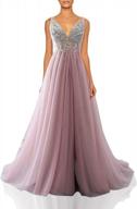 hot and sexy special occasion dress: v-neck, beaded, open back, tulle split for long evening and prom parties logo