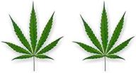 2 full color cannabis leaf decals stickers marijuana pot leaf bong flag vinyl vehicle sticker decals (full color) logo