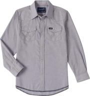 wrangler sleeve western chambray x large boys' clothing: trendy tops, tees & shirts for style-conscious kids logo