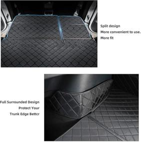 img 1 attached to 🐾 Waterproof Cargo Liner and Rear Seat Cover for Tesla Model Y - ThinSGO Tesla Model Y Trunk Pet Mat for Dogs