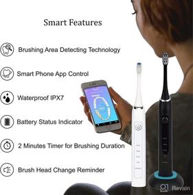 img 3 attached to 🦷 Rechargeable Sonic Bluetooth Electric Toothbrush for Optimal Oral Care