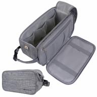 🧳 heather grey pavilia toiletry bag for men: water-resistant dopp kit for travel essentials, grooming & hygiene logo