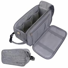 img 4 attached to 🧳 Heather Grey PAVILIA Toiletry Bag for Men: Water-Resistant Dopp Kit for Travel Essentials, Grooming & Hygiene