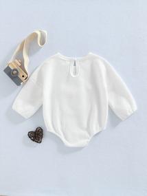 img 3 attached to Cute Cartoon Bear Printed Long Sleeve Romper For Infants - Perfect Fall/Winter Outfit