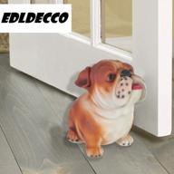 edldecco дверной стопор декоративный утяжеленный дверной стопор для собаки для домашнего офиса открытые дверные держатели, не царапающие многоповерхностное украшение статуи собаки (коричневый) логотип