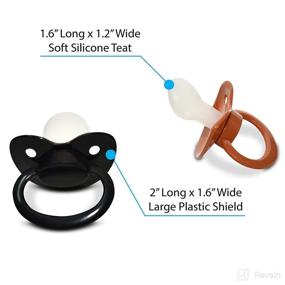img 3 attached to J&Or Classic Original Adult Sized Pacifier Dummy - 3 Color Pack: Brown Coffee, Spicy Mint, Black Mamba