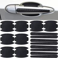 🚗 black car door handle scratch protector sticker cover - set of 16 pieces | protective films for car door handle cup | prevent scratches logo