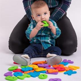 img 1 attached to EVO28 Baby Bath Toys: Alphabet Letters and Numbers - Waterproof 🛁 Inflatable Book Included. Educational Fun and Learning for Infants, Toddlers, and Kids.