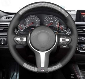 img 3 attached to JI Loncky Black Suede Car Custom Fit OEM Steering Wheel Cover For BMW 228I 230I 320I 328I 330I 335I 340I 428I 430I 435I 440I 525I 535I 550I 640I 650I Accessories Interior Accessories