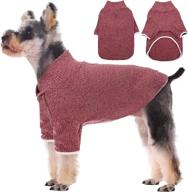 🐶 kuoser dog sweater pajamas sleeping suit | soft stretchy knitwear winter jacket for cold weather | doggie knitted vest warm pullover apparel for small medium dogs puppies cats логотип