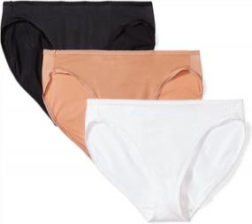 img 2 attached to 3 Pack Of Soft Microfiber Panties With Picot Trim From Amazon Brand - Arabella