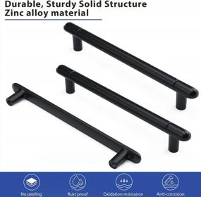 img 1 attached to 10 Pack 5 Inch Black Cabinet Handles - Perfect For Kitchen, Bathroom And Drawer Pulls