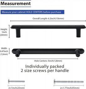 img 2 attached to 10 Pack 5 Inch Black Cabinet Handles - Perfect For Kitchen, Bathroom And Drawer Pulls