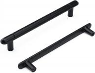 10 pack 5 inch black cabinet handles - perfect for kitchen, bathroom and drawer pulls logo