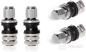 img 4 attached to Circuit Performance VS33 Shorty Chrome Bolt-in Valve 🔩 Stems - 33mm (Pack of 4) - Enhanced SEO