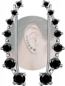 img 4 attached to 7-Star Sterling Silver Ear Jewelry With CZ- Perfect Gift For Women'S Birthday