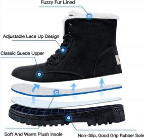 img 1 attached to Warm And Cozy Winter Snow Boots For Women: SHIBEVER Fur Lined Ankle Boots