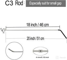 img 1 attached to 🛠️ 4-Piece JMgist Rods Tools Hail Repair Kit for Paintless Dent Removal, Car Door Dings Puller Set - Hand Tools for Efficient Repair