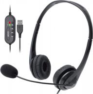 🎧 movo hsm-1 usb headset with microphone: universally compatible for podcasting, gaming, remote work, conferences, online education - volume/mute controls logo