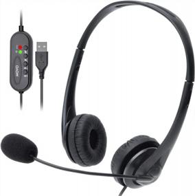 img 4 attached to 🎧 Movo HSM-1 USB Headset with Microphone: Universally Compatible for Podcasting, Gaming, Remote Work, Conferences, Online Education - Volume/Mute Controls