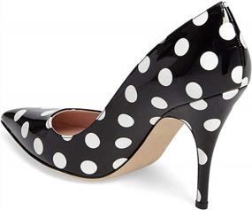 img 3 attached to Chic Polka Dot Stiletto Pumps With Pointed Toe And Mid Heel For Women'S Party, Size 4-15 US - Slip-On Style