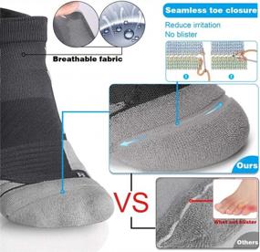 img 3 attached to Stay Comfortable & Blister-Free With No-Show Running Coolmax Socks