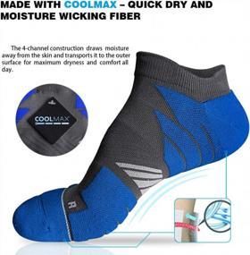 img 2 attached to Stay Comfortable & Blister-Free With No-Show Running Coolmax Socks