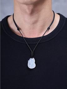 img 2 attached to Stylish Stone Fox Pendant Necklace For Men And Women - COAI