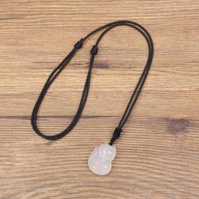 img 1 attached to Stylish Stone Fox Pendant Necklace For Men And Women - COAI