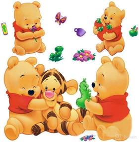 img 1 attached to 🐯 Adorable Winnie and Tigger Peel and Stick Nursery Wall Sticker Decal - Transform Your Baby's Room with Ease!