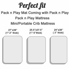 img 1 attached to Soft Satin Pro Goleem Pack N Play Sheet For Baby'S Comfort - 27X39 Inch Fitted Mini Crib Mattress Cover In Unisex Black - Great Gift For Boys And Girls