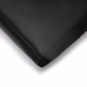 img 4 attached to Soft Satin Pro Goleem Pack N Play Sheet For Baby'S Comfort - 27X39 Inch Fitted Mini Crib Mattress Cover In Unisex Black - Great Gift For Boys And Girls