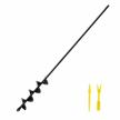 extended 2x24 inch garden auger spiral drill bit for effortless bulb and flower planting - suitable for 3/8" hex drill and post hole digging logo