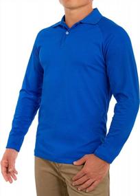 img 3 attached to Men'S Long Sleeve Polo Shirt - Slim Fit, Stretchy, Breathable Collar