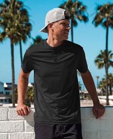 img 3 attached to Casual Yet Fashionable: QUALFORT Men'S Cotton Henley Shirts With Button Down Detailing And Short/Long Sleeves