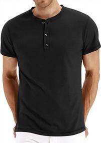 img 4 attached to Casual Yet Fashionable: QUALFORT Men'S Cotton Henley Shirts With Button Down Detailing And Short/Long Sleeves