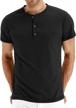 casual yet fashionable: qualfort men's cotton henley shirts with button down detailing and short/long sleeves logo