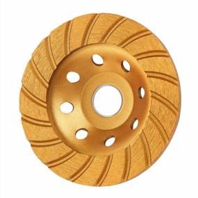 img 2 attached to KSEIBI Diamond Cup Wheel Turbo Blade (4-1/2-Inch) And Double Row 2-Pack For Polishing And Cleaning Stone, Cement, Marble, Granite, Concrete And Rock Surface Grinding - Gold Edition